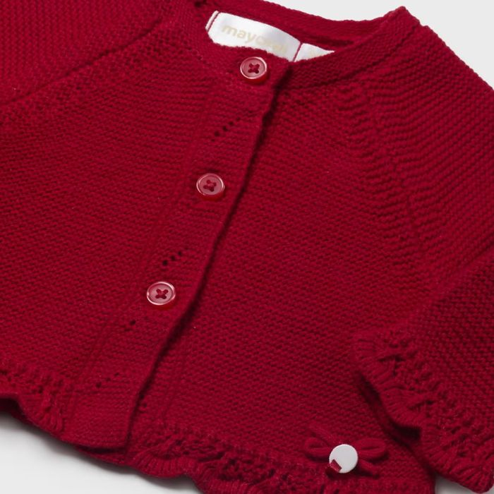 COMPLETO CON GONNA DI TULLE ROSSA 2301 NEONATA MAYORAL