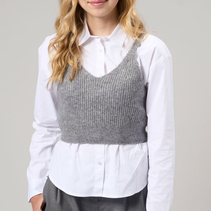 CAMICIA BIANCA TINTA UNITA 4A845 RAGAZZA IDO main product photo
