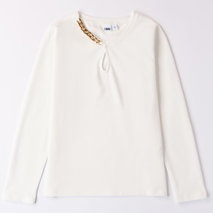 MAGLIA CON INSERTO GIOIELLO 4A910 RAGAZZA IDO main product photo