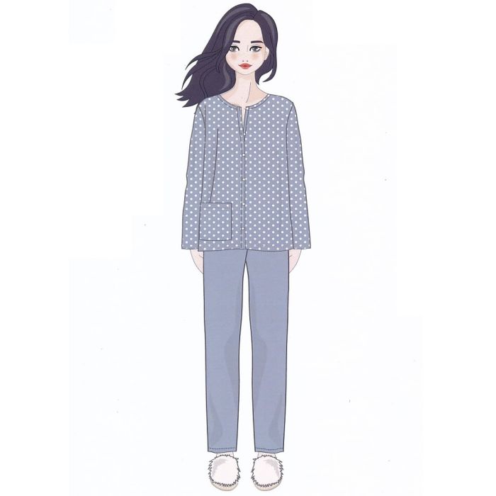 PIGIAMA DONNA INTERLOCK 4103 D5 APERTO ZERO PIGIAMORE main product photo