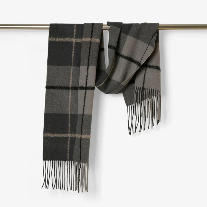 SCIARPA MISTO LANA TARTAN DIANN CON FRANGE CECCHI E CECCHI
