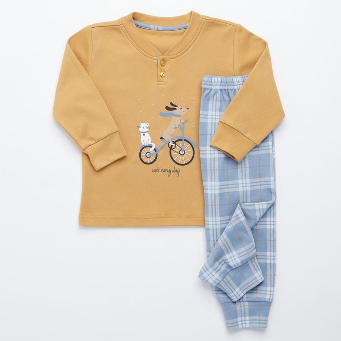 PIGIAMA UNISEX CALDO COTONE YUPPIE 804 NEONATO NOI DI NOTTE main product photo