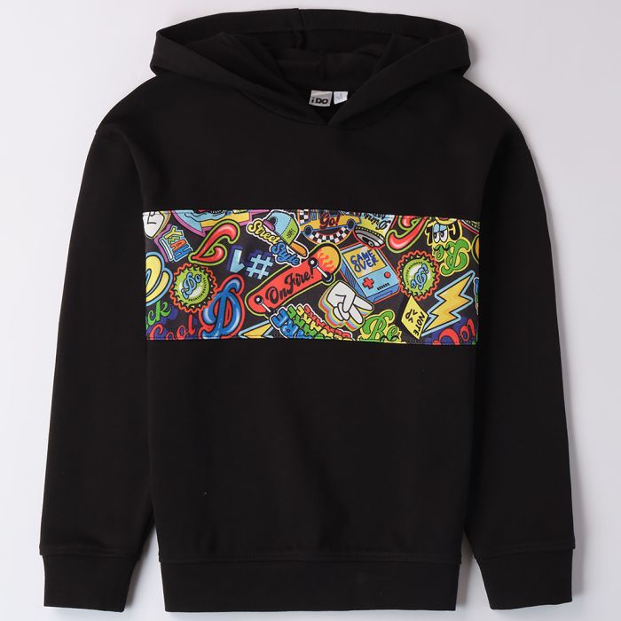 FELPA CHIUSA CON CAPPUCCIO OVER SIZE 4A766 RAGAZZO IDO main product photo