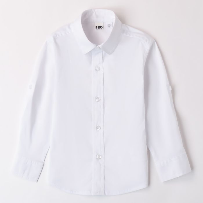 CAMICIA BIANCA TINTA UNITA 4B227 BAMBINO IDO main product photo