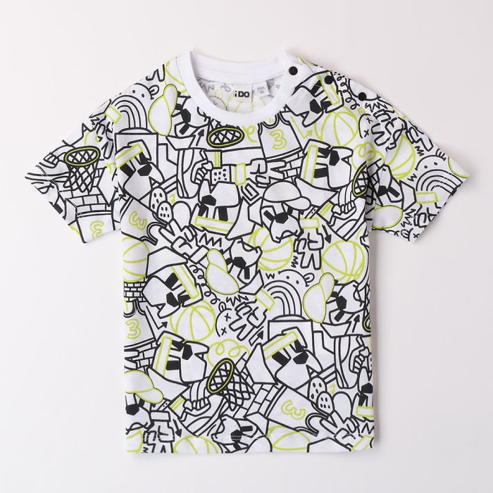 T-SHIRT MANICA CORTA STAMPATA 4B261 BAMBINO IDO main product photo