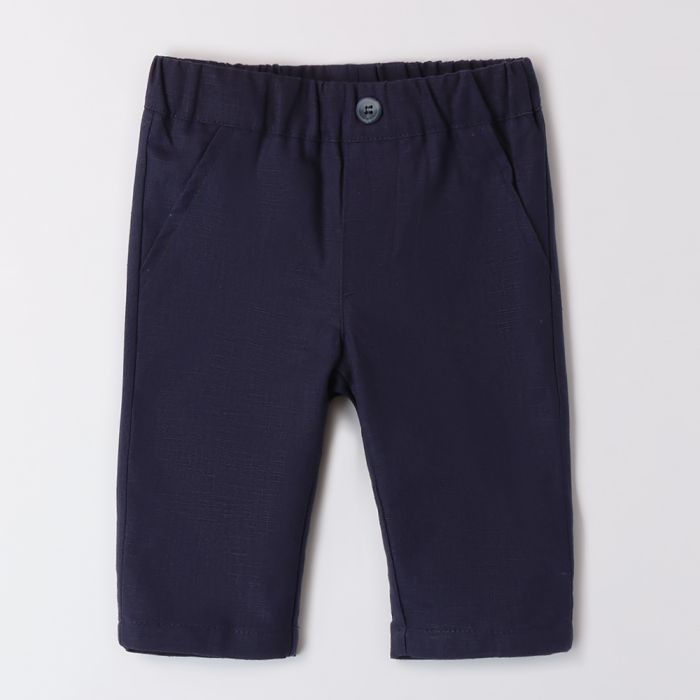 PANTALONE ELEGANTE MISTO LINO 4B040 NEONATO IDO MINI main product photo