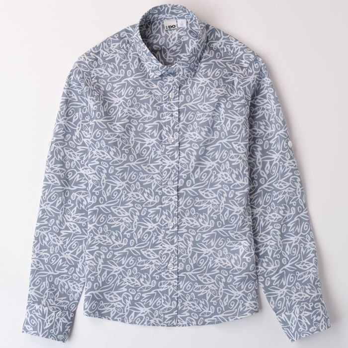 CAMICIA COTONE E VISCOSA FANTASIA 4B585 PER RAGAZZO IDO main product photo