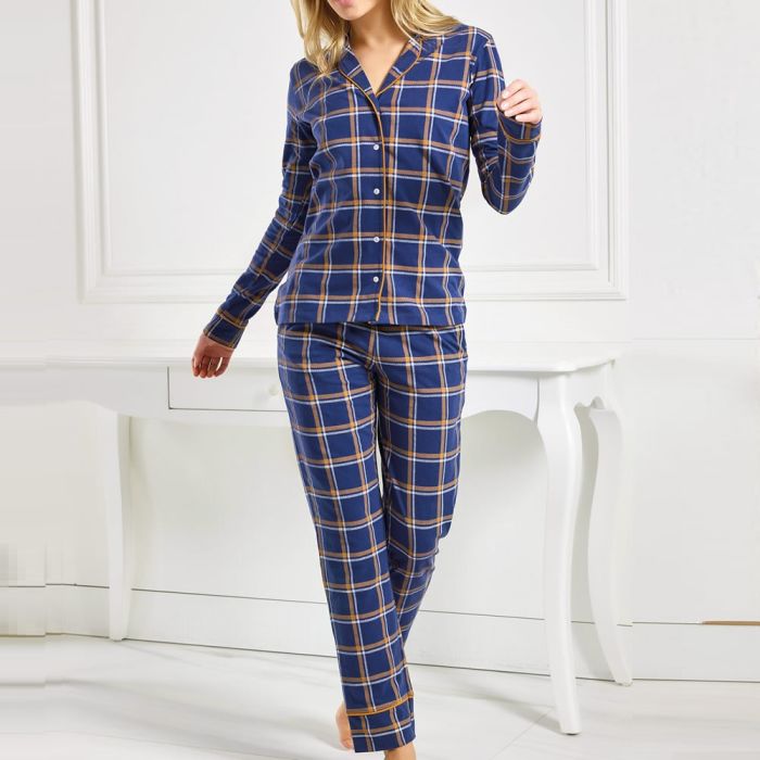 PIGIAMA CALDO COTONE APERTO 5191 DONNA JADEA