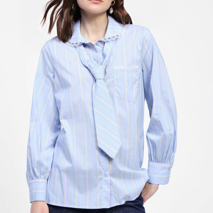 CAMICIA CON CRAVATTA CFARWHT DONNA DIXIE main product photo