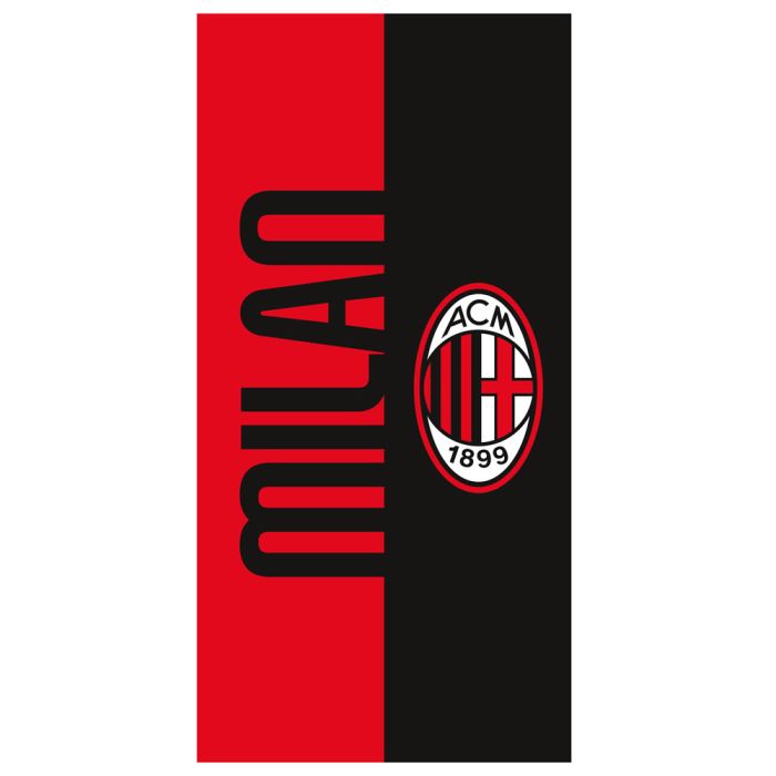 TELO MARE BICOLOR A.C. MILAN 70X140CM PRODOTTO UFFICIALE main product photo