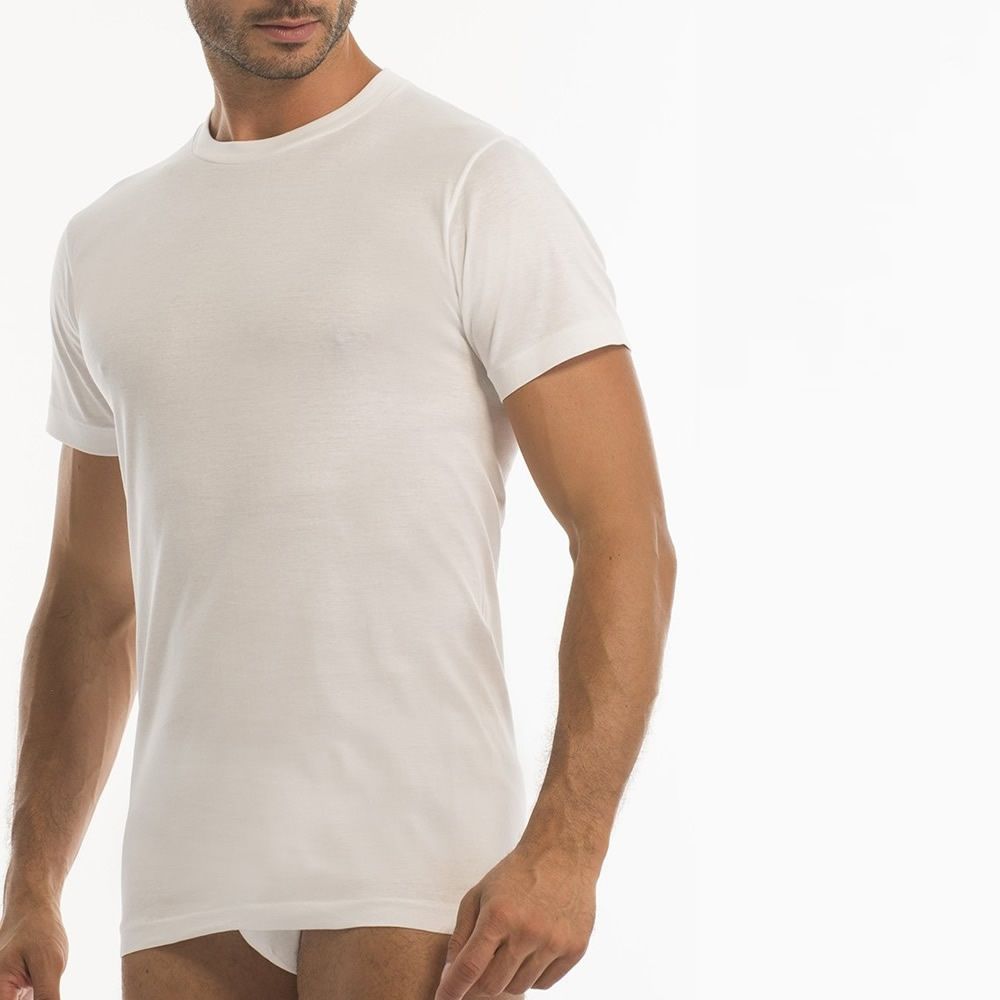 V neck t-shirt set 2 pezzi white Ventis Uomo Abbigliamento Intimo Magliette intime 