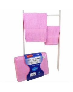 SET TRE COPPIE ASCIGAMANO E OSPITE PURO COTONE CALEFFI