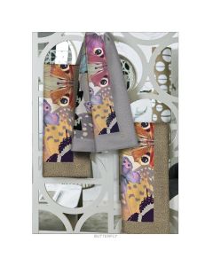 SET TRE CANOVACCI BUTTERFLY 50*70CM BORBONESE HOME