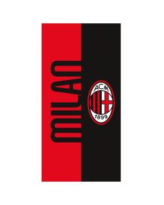 TELO MARE BICOLOR A.C. MILAN 70X140CM PRODOTTO UFFICIALE