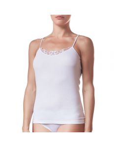 CANOTTIERA SPALLINO SOTTILE CON PIZZO 105 DONNA BARONIO
