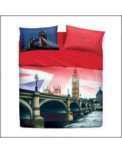 COMPLETO LETTO COPRILETTO ENGLISH URBAN BASSETTI