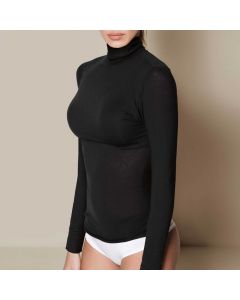 MAGLIA MANICA LUNGA COLLO ALTO 4066 MODAL E CASHMERE JADEA