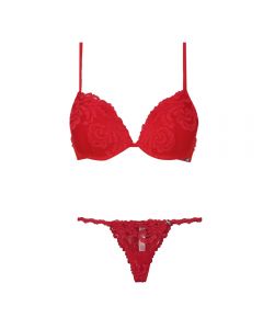 COORDINATO PUSH UP E TANGA 2025 IN PIZZO DONNA INFIORE
