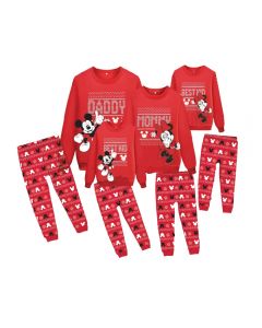 PIGIAMA FAMILY NATALE 900275 CALDO COTONE BAMBINO DISNEY