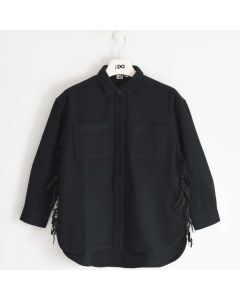 CAMICIA RAGAZZA 4.5600 APERTA CON BOTTONI MANICA LUNGA IDO