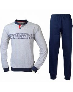 PIGIAMA DA UOMO SERAFINO 141450 COTONE LEGGERO NAVIGARE