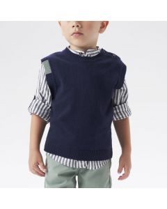 GILET SMANICATO DI COTONE 4.6254 NEONATO IDO